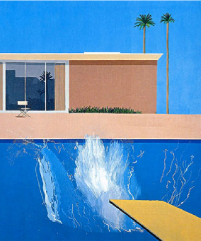 Tableau de David Hokney ayant inspiré Piscinelle