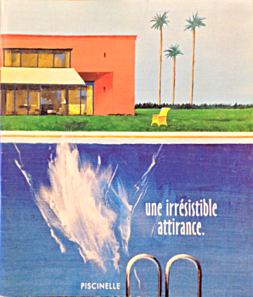 Cover of the 2003 Piscinelle catalogue inspired by David Hockney