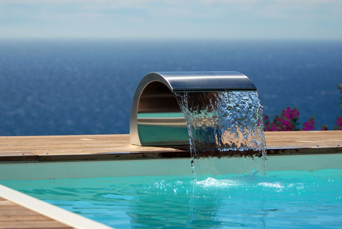 Lame d'eau de piscine en inox 316L