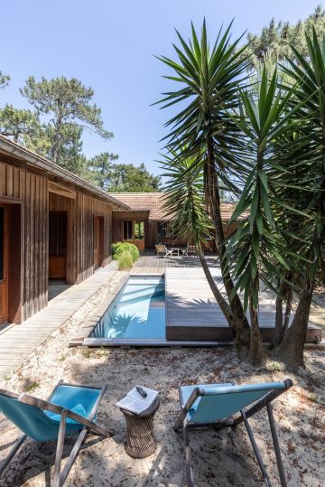 Petite piscine sans autorisation au Cap Ferret avec Rolling-Deck bois - Piscinelle