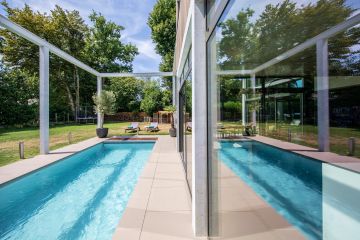 These reflections mirroring the pool offer a permanent stock of unusual images.