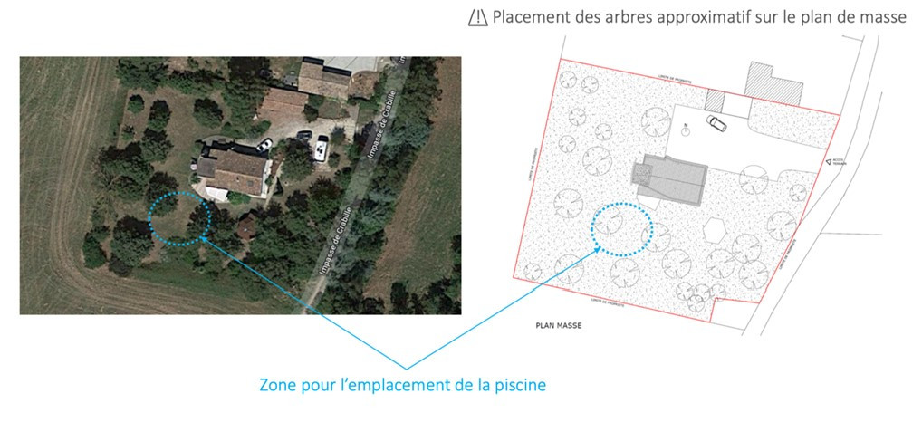 Exemple de plan d'implantation fourni par un client.