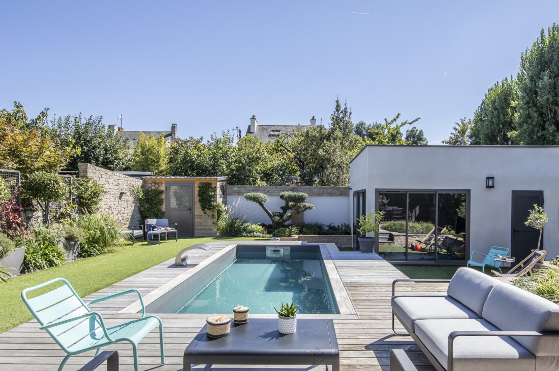 Cette Piscinelle, installée par son propriétaire, a obtenu le Trophée d’Or 2018 de la piscine installée par un particulier décerné par la Fédération des Professionnels de la Piscine (FPP).